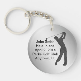 Golf Hole-in-one Commemoration Customisable Key Ring