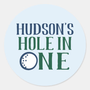Golf Hole in One First Birthday Sticker
