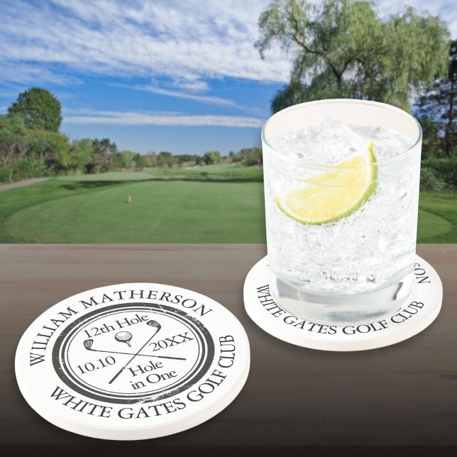 Golf Hole in One Personalised Coaster (Golf Hole in One Personalized Coaster)