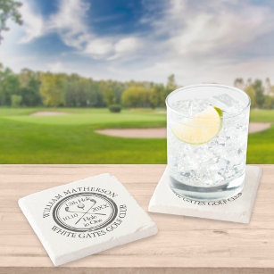 Golf Hole in One Personalised Stone Coaster