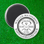 Golf Hole in One Personalized Retro Stamp Magnet<br><div class="desc">Featuring an aged stamp effect classic retro design. Personalize the name,  location hole number and date to create a great keepsake to celebrate that fantastic hole in one. Designed by Thisisnotme©</div>