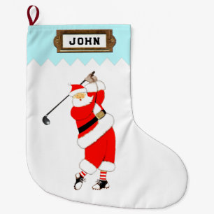 Golf Holiday Gift Large Christmas Stocking