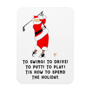 Golf Holiday Gift Magnet