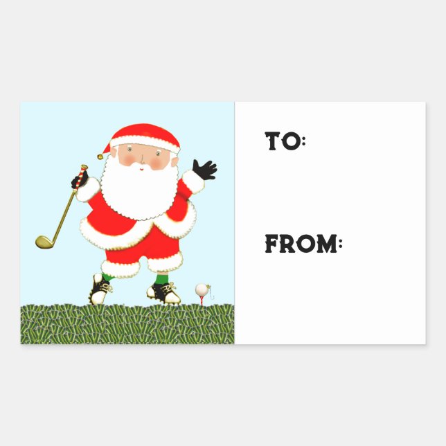 Golf Holiday Gift Tags (Front)
