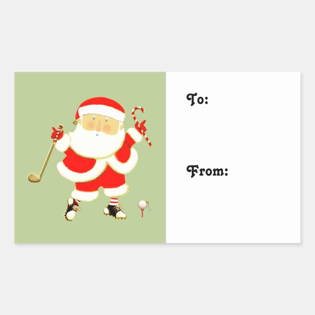 Golf Holiday Gift Tags (Front)