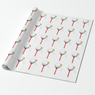 Golf Holiday Gift Wrapping Paper
