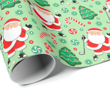 Golf Holiday Gift Wrapping Paper