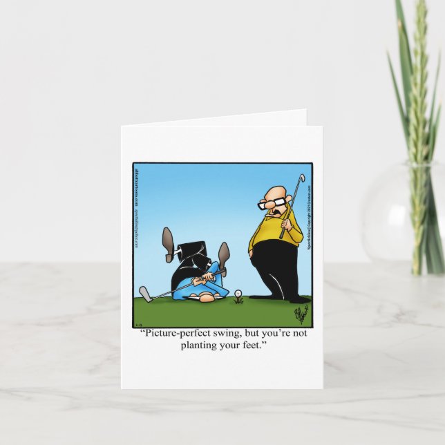 Golf Humour Blank Greeting Card (Front)
