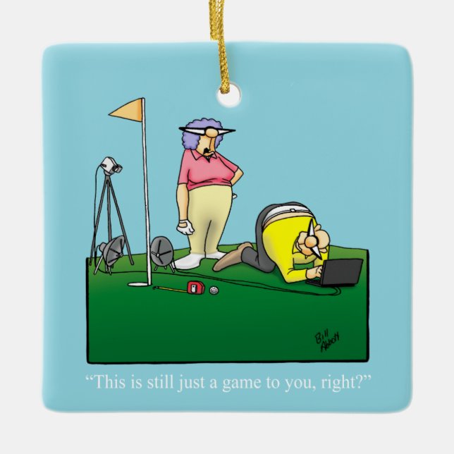  Golf Humour  Ceramic Ornament (Front)