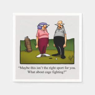 Golf Humour Cocktail Party Napkins