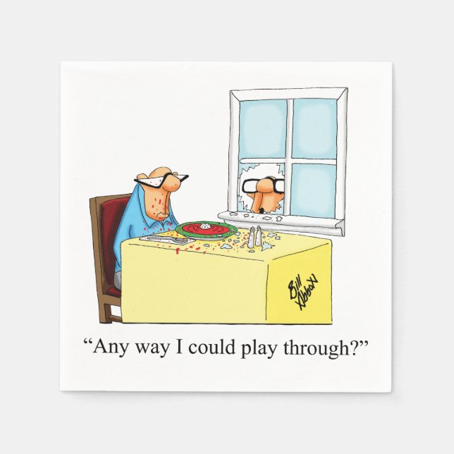 Golf Humour Cocktail Party Napkins (Front)