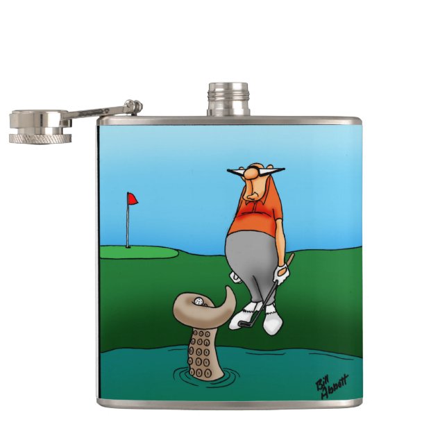 Golf Humour Flask Gift (Opened)