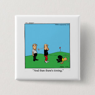 Golf Humour Square Button