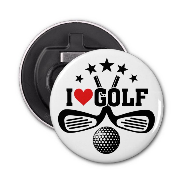 Golf, I Love Golf Bottle Opener (Front)