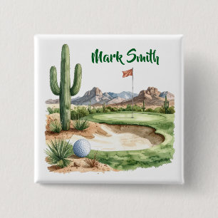 Golf  in Arizona  15 Cm Square Badge