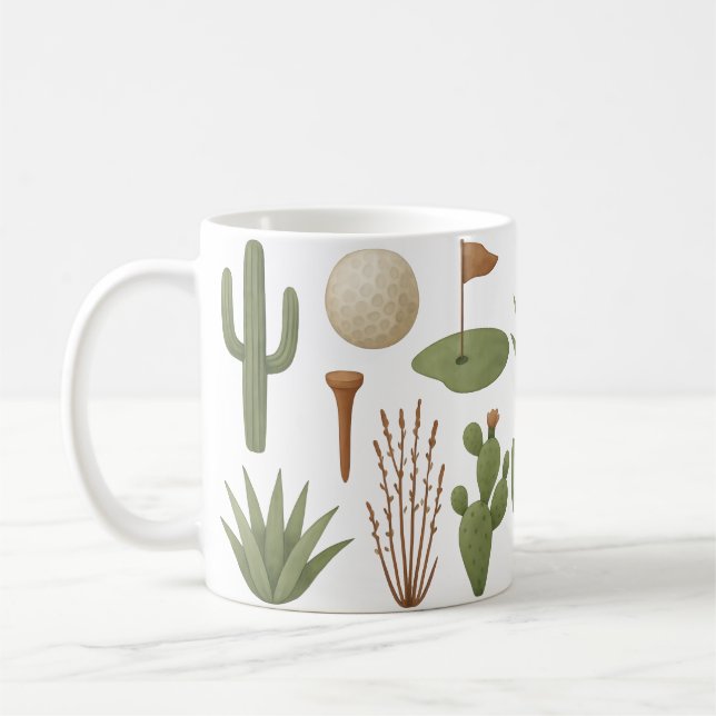 Golf  in Arizona  Coffee Mug (Left)