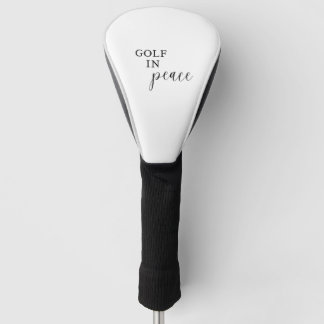 Golf in Peace Round Gold Head Cover