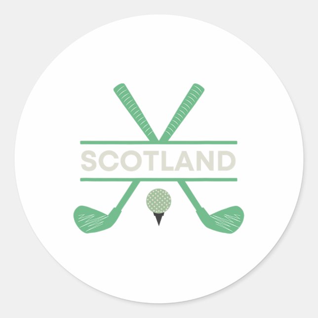 Golf In Scotland  Classic Round Sticker (Front)