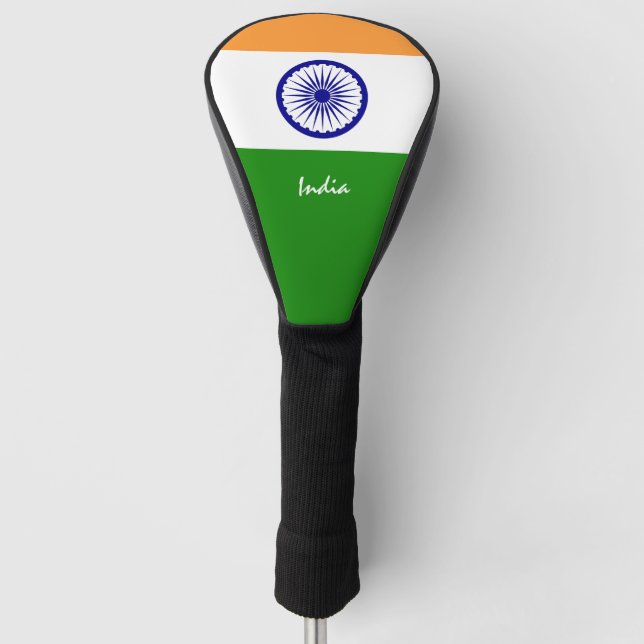 Golf India & Indian Flag / Golf Clubs Covers (Front)