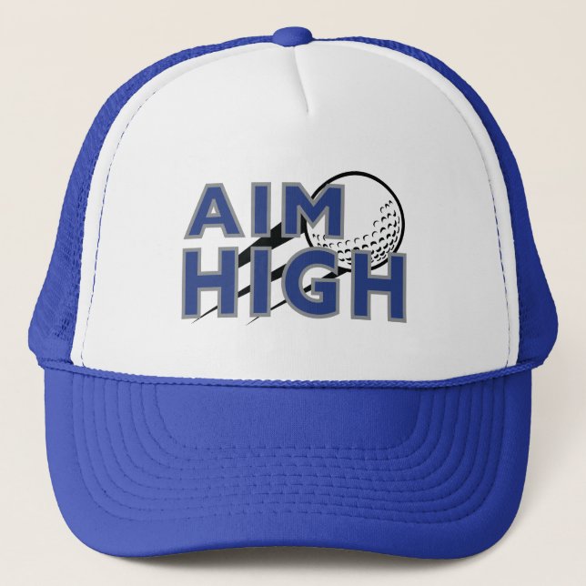 Golf Infusion "AIM HIGH" Golf Trucker Hat (Front)