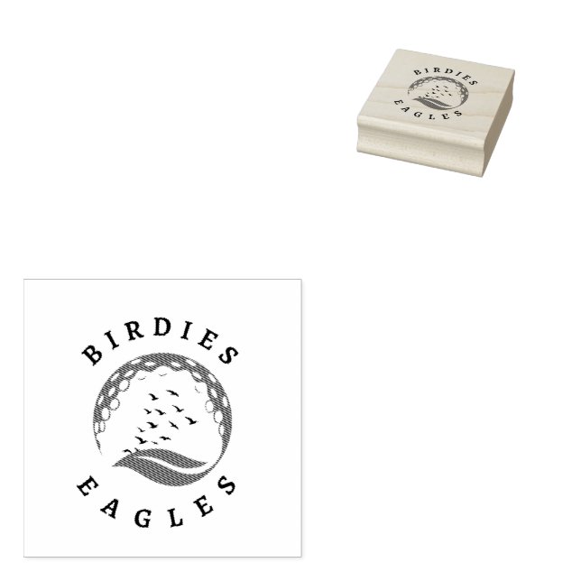 Golf Infusion Birdies Eagles Golf  Rubber Stamp (Stamped)