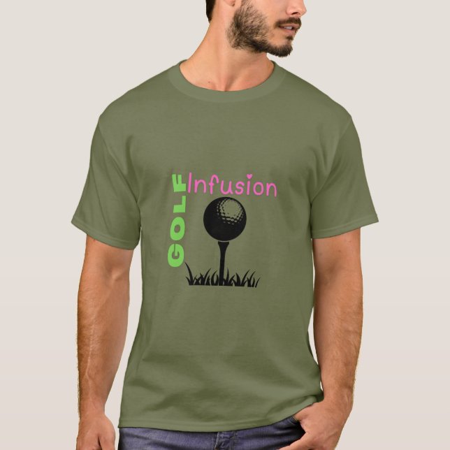 Golf Infusion Unique Design Teed Up Trendy T-Shirt (Front)