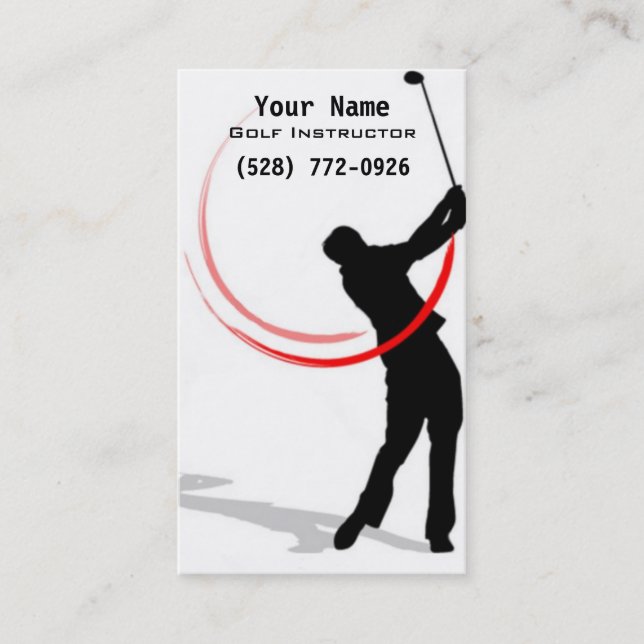 Golf Instruction Business Card (Front)