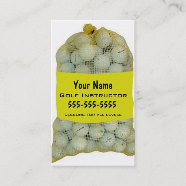 Golf Instruction Business Card (Front)