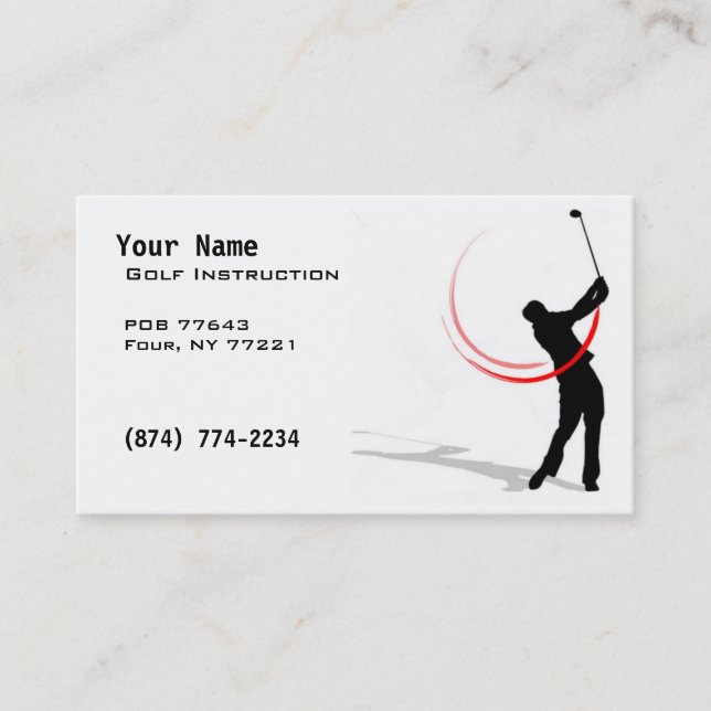 Golf Instruction Business Card (Front)