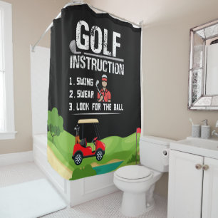 Golf instruction for golfer home decoration funny shower curtain