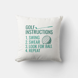 Golf Instructions Cushion