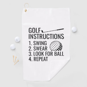 Golf Instructions Golf Towel