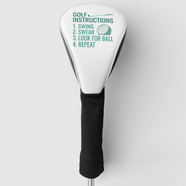 Golf Instructions Head Cover (Front)