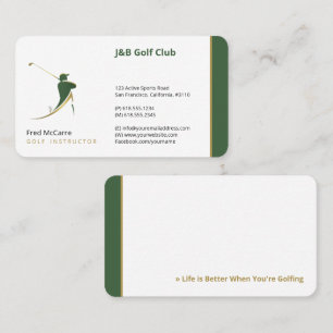 Golf Instructor Best Sports Business Card