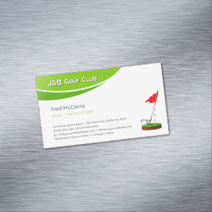 Golf Instructor   Best Sports Magnetic Business Card
