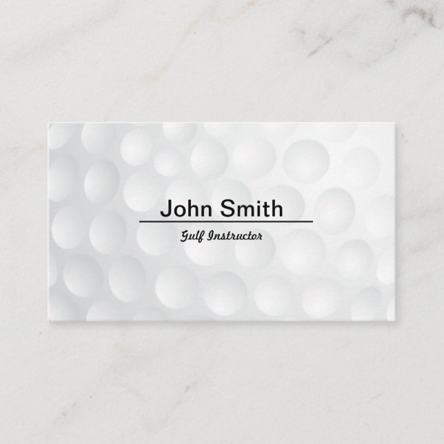 Golf Instructor Business Card (Front)