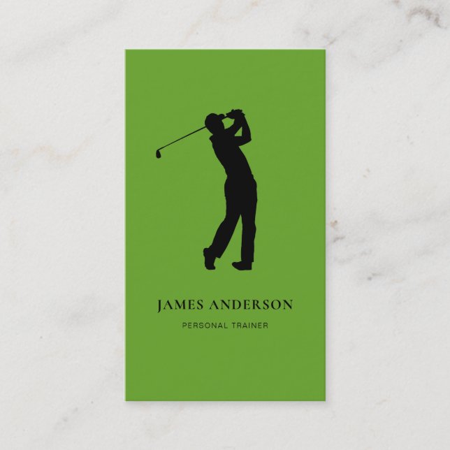 Golf instructor coach business card (Front)