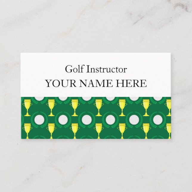 Golf Instructor Coach Sports Professional Golfer Business Card (Front)