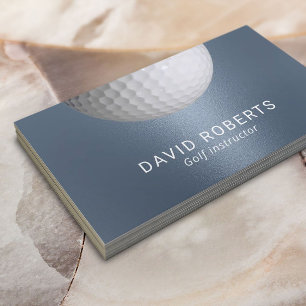 Golf Instructor Dusty Blue Professional Sport Business Card
