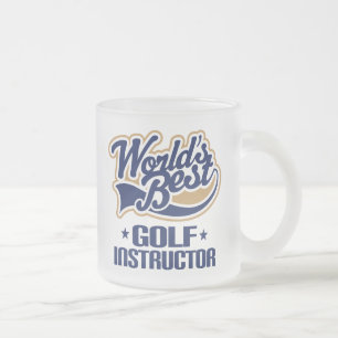Golf Instructor Gift Frosted Glass Coffee Mug