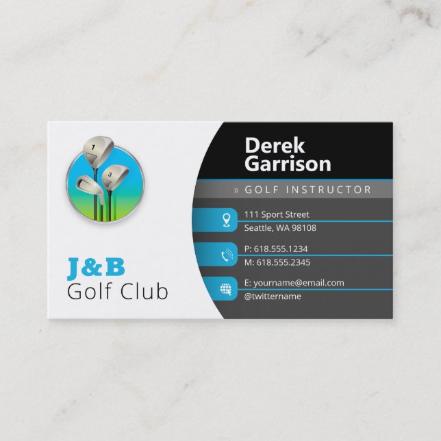Golf Instructor | Golf Club Business Card (Front)