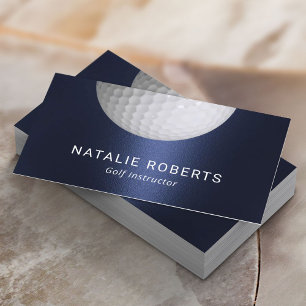Golf Instructor Navy Blue Professional Sport Business Card