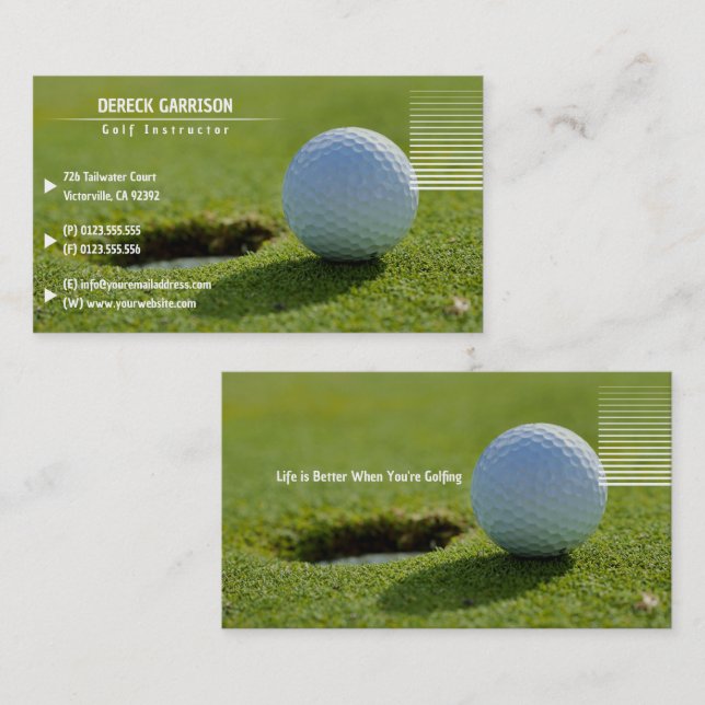 Golf Instructor | Perfect Sport Business Card (Front/Back)