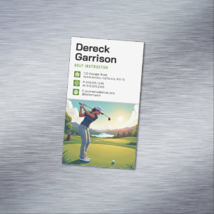 Golf Instructor   Professional Magnetic Business Card