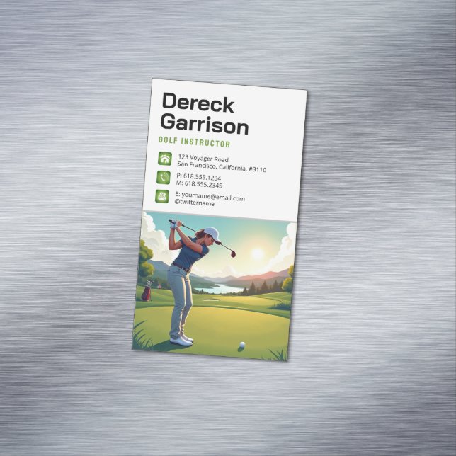 Golf Instructor | Professional Magnetic Business Card (In Situ)