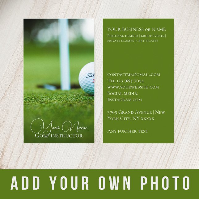 Golf instructor trainer coach classes club business card (Creator Uploaded)