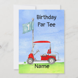 Golf Invitation to 1st birthday golf party 