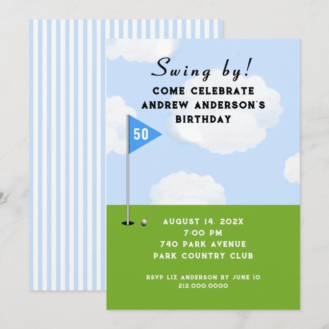 Golf Invitations (Front/Back)