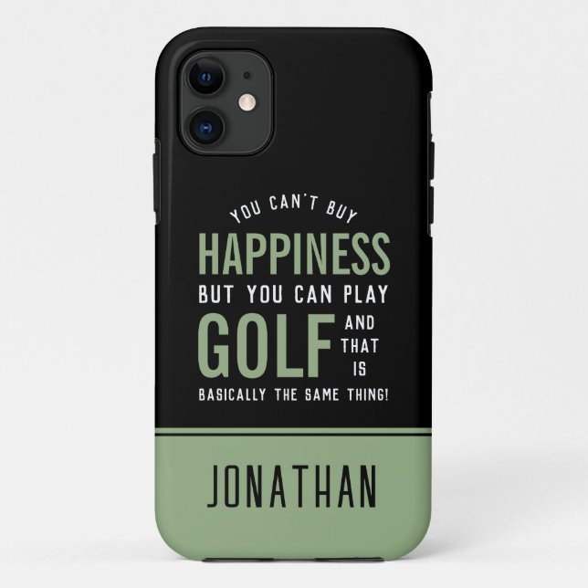 Golf is Happiness Funny Golf Lover Case-Mate iPhone Case (Back)