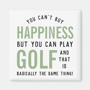 Golf is Happiness Funny Golf Lover Gift Magnet
